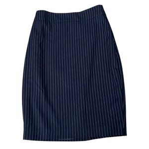 Jones New York Collection Size 2 Navy White Pin Stripe Lucy Pencil Skirt NWT